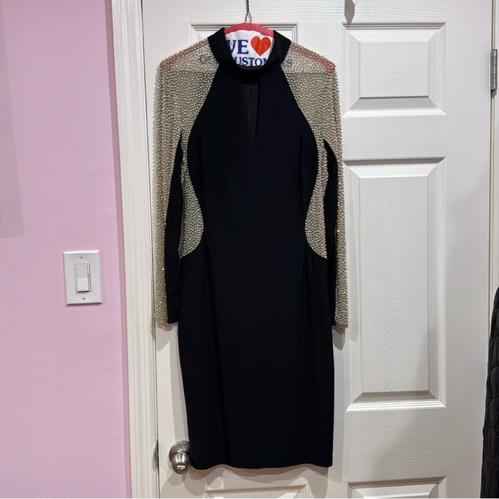 Escape Black Dress with Silver Embellishments